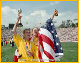 Celebration with flag